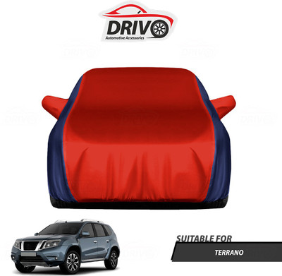 Drivo Car Cover For Nissan Terrano (With Mirror Pockets)(Blue, Red)