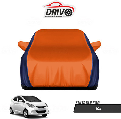 Drivo Car Cover For Hyundai Eon (With Mirror Pockets)(Blue, Orange)