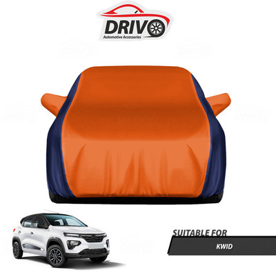 Drivo Car Cover For Renault Kwid (With Mirror Pockets)(Blue, Orange)