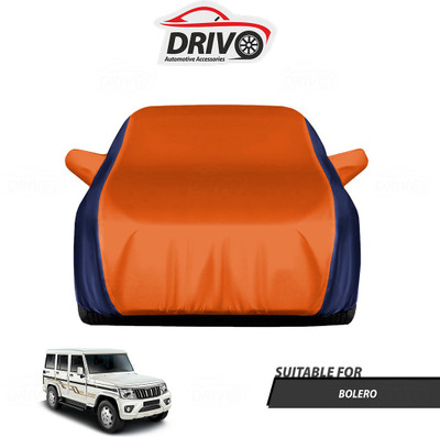 Drivo Car Cover For Mahindra Bolero (With Mirror Pockets)(Blue, Orange)