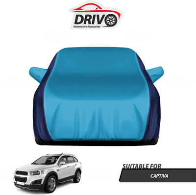 Drivo Car Cover For Chevrolet Captiva (With Mirror Pockets)(Blue)