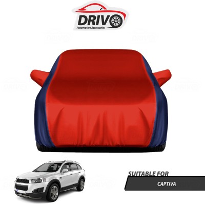 Drivo Car Cover For Chevrolet Captiva (With Mirror Pockets)(Blue, Red)