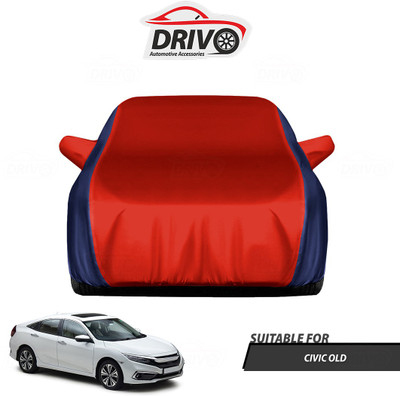 Drivo Car Cover For Honda Civic (With Mirror Pockets)(Blue, Red)
