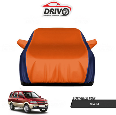 Drivo Car Cover For Chevrolet Tavera (With Mirror Pockets)(Blue, Orange)