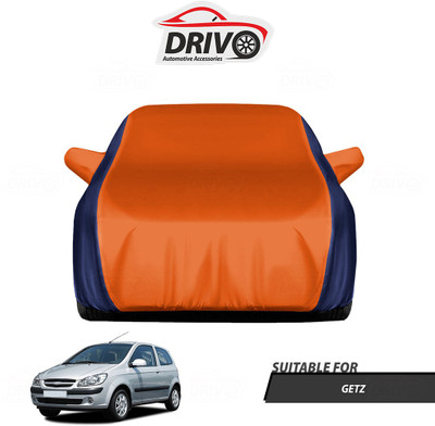 Drivo Car Cover For Hyundai Getz (With Mirror Pockets)(Blue, Orange)