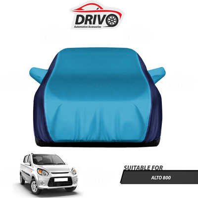 Drivo Car Cover For Maruti Alto 800 (With Mirror Pockets)(Blue)