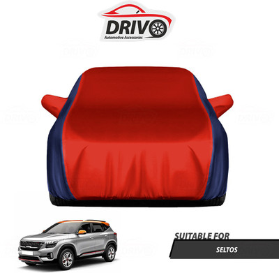 Drivo Car Cover For Kia SELTOS (With Mirror Pockets)(Blue, Red)