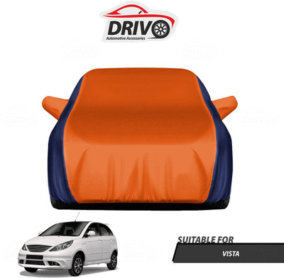 Drivo Car Cover For Tata Vista (With Mirror Pockets)(Blue, Orange)
