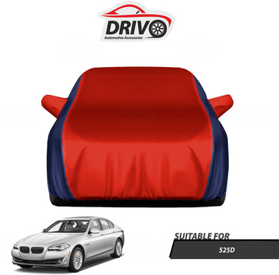 Drivo Car Cover For BMW 5 Series 525d (With Mirror Pockets)(Blue, Red)
