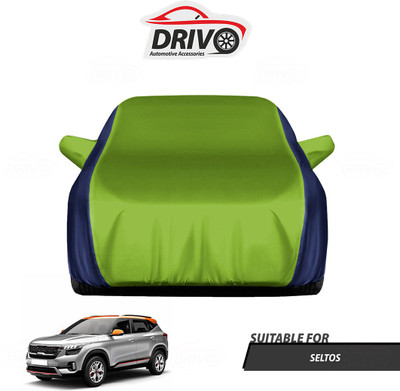 Drivo Car Cover For Kia SELTOS (With Mirror Pockets)(Blue, Green)
