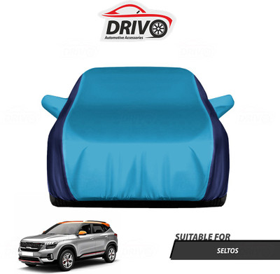 Drivo Car Cover For Kia SELTOS (With Mirror Pockets)(Blue)
