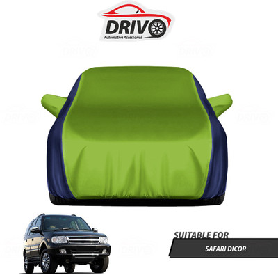 Drivo Car Cover For Tata Safari Dicor (With Mirror Pockets)(Blue, Green)