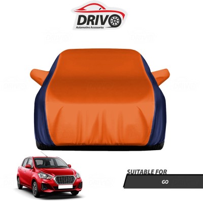 Drivo Car Cover For Datsun Go (With Mirror Pockets)(Blue, Orange)