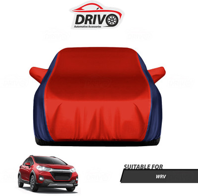 Drivo Car Cover For Honda WRV (With Mirror Pockets)(Blue, Red)