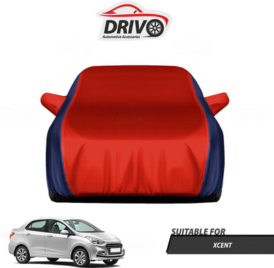 Drivo Car Cover For Hyundai Xcent (With Mirror Pockets)(Blue, Red)