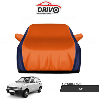 Drivo Car Cover For Maruti 800 (With Mirror Pockets)(Blue, Orange)