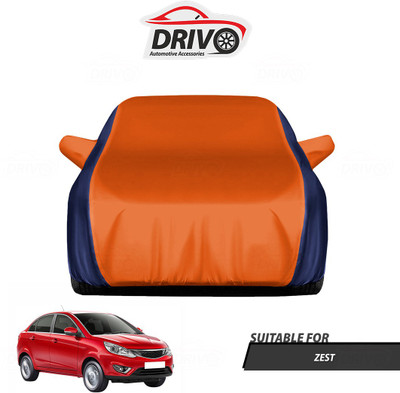 Drivo Car Cover For Tata Zest (With Mirror Pockets)(Blue, Orange)