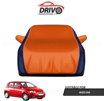 Drivo Car Cover For Chevrolet Aveo Uva (With Mirror Pockets)(Blue, Orange)