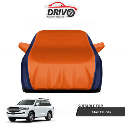 Drivo Car Cover For Toyota Land Cruiser (With Mirror Pockets)(Blue, Orange)