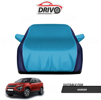 Drivo Car Cover For Tata Harrier (With Mirror Pockets)(Blue)