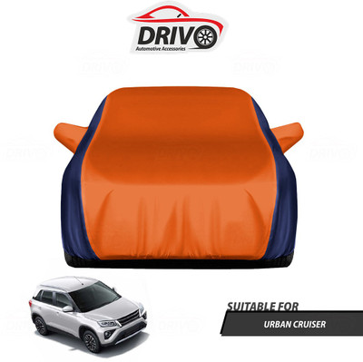 Drivo Car Cover For Toyota Cruiser (With Mirror Pockets)(Blue, Orange)