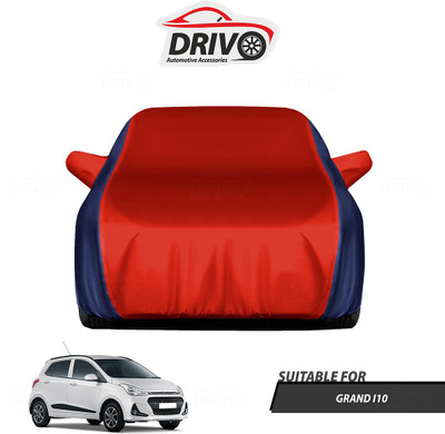 Drivo Car Cover For Hyundai Grand i10 (With Mirror Pockets)(Blue, Red)