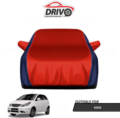 Drivo Car Cover For Tata Vista (With Mirror Pockets)(Blue, Red)