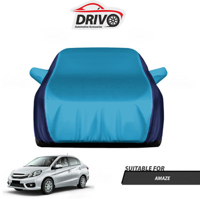 Drivo Car Cover For Honda Amaze (With Mirror Pockets)(Blue)