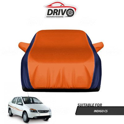 Drivo Car Cover For Tata Indigo CS (With Mirror Pockets)(Blue, Orange)