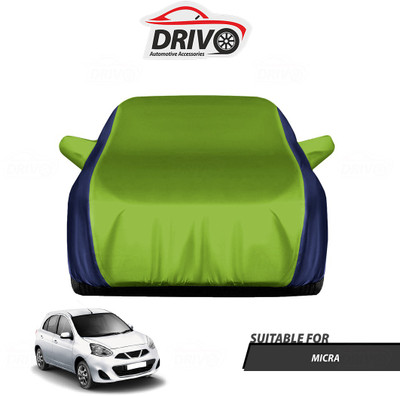 Drivo Car Cover For Nissan Micra (With Mirror Pockets)(Blue, Green)