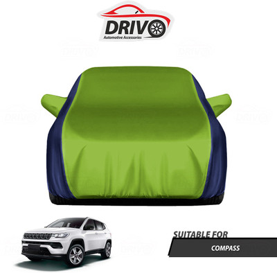 Drivo Car Cover For Jeep Compass (With Mirror Pockets)(Blue, Green)