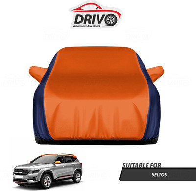Drivo Car Cover For Kia SELTOS (With Mirror Pockets)(Blue, Orange)