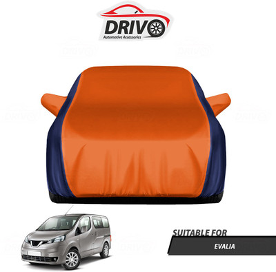 Drivo Car Cover For Nissan Evalia (With Mirror Pockets)(Blue, Orange)