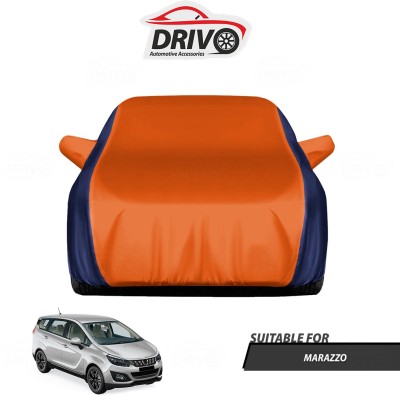 Drivo Car Cover For Mahindra Marazzo (With Mirror Pockets)(Blue, Orange)