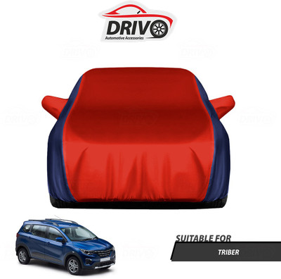 Drivo Car Cover For Renault Triber (With Mirror Pockets)(Blue, Red)
