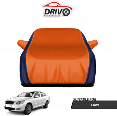 Drivo Car Cover For Skoda Laura (With Mirror Pockets)(Blue, Orange)
