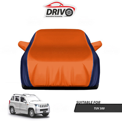 Drivo Car Cover For Mahindra TUV300 (With Mirror Pockets)(Blue, Orange)