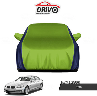 Drivo Car Cover For BMW 5 Series 525d (With Mirror Pockets)(Blue, Green)