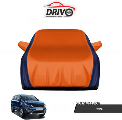 Drivo Car Cover For Tata Hexa (With Mirror Pockets)(Blue, Orange)