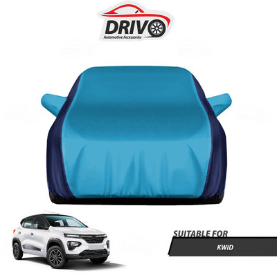 Drivo Car Cover For Renault Kwid (With Mirror Pockets)(Blue)