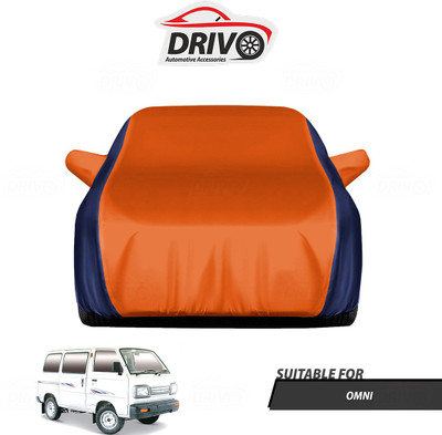 Drivo Car Cover For Maruti Omni (With Mirror Pockets)(Blue, Orange)