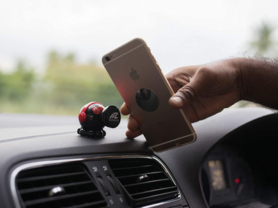 MOTOZOOP Car Mobile Holder for Dashboard(Red)