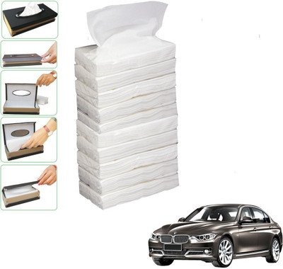 KOZDIKO 10 SET REFILLER WITH 100 PULLS (200 SHEETS) FOR BMW Series3 Vehicle Tissue Dispenser(White)