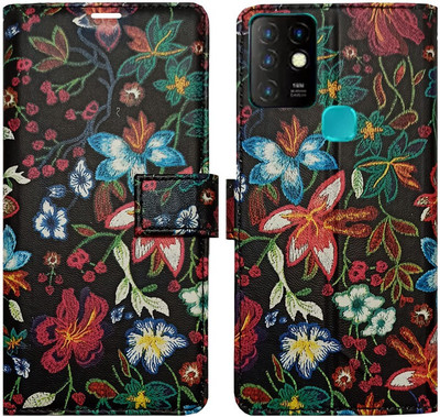 MYSHANZ Flip Cover for Infinix Hot 10(Multicolor, Magnetic Case)