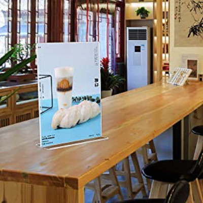 TILARA 1 Compartments Acrylic Ad Frame Display Stand(clear)
