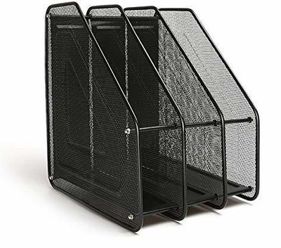 BLAPOXE 3 Compartments Metal Mesh File Holder(Multicolor)