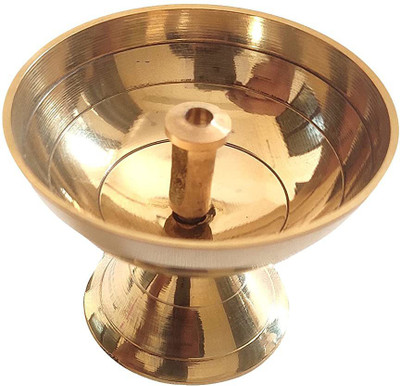 ADIYOGI Brass (Pack of 2) Table Diya(Height: 2 inch)