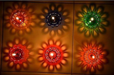 cut rate creation Plastic (Pack of 12) Table Diya Set(Height: 3 inch)