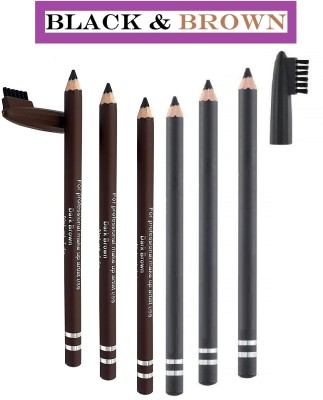 NADJA Eyebrow Pencil Eye MakeUp BLACK & BROWN(BLACK, BROWN)