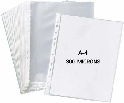 R K SALES Plastic Sheet Protector(Set Of 75, Transparent)